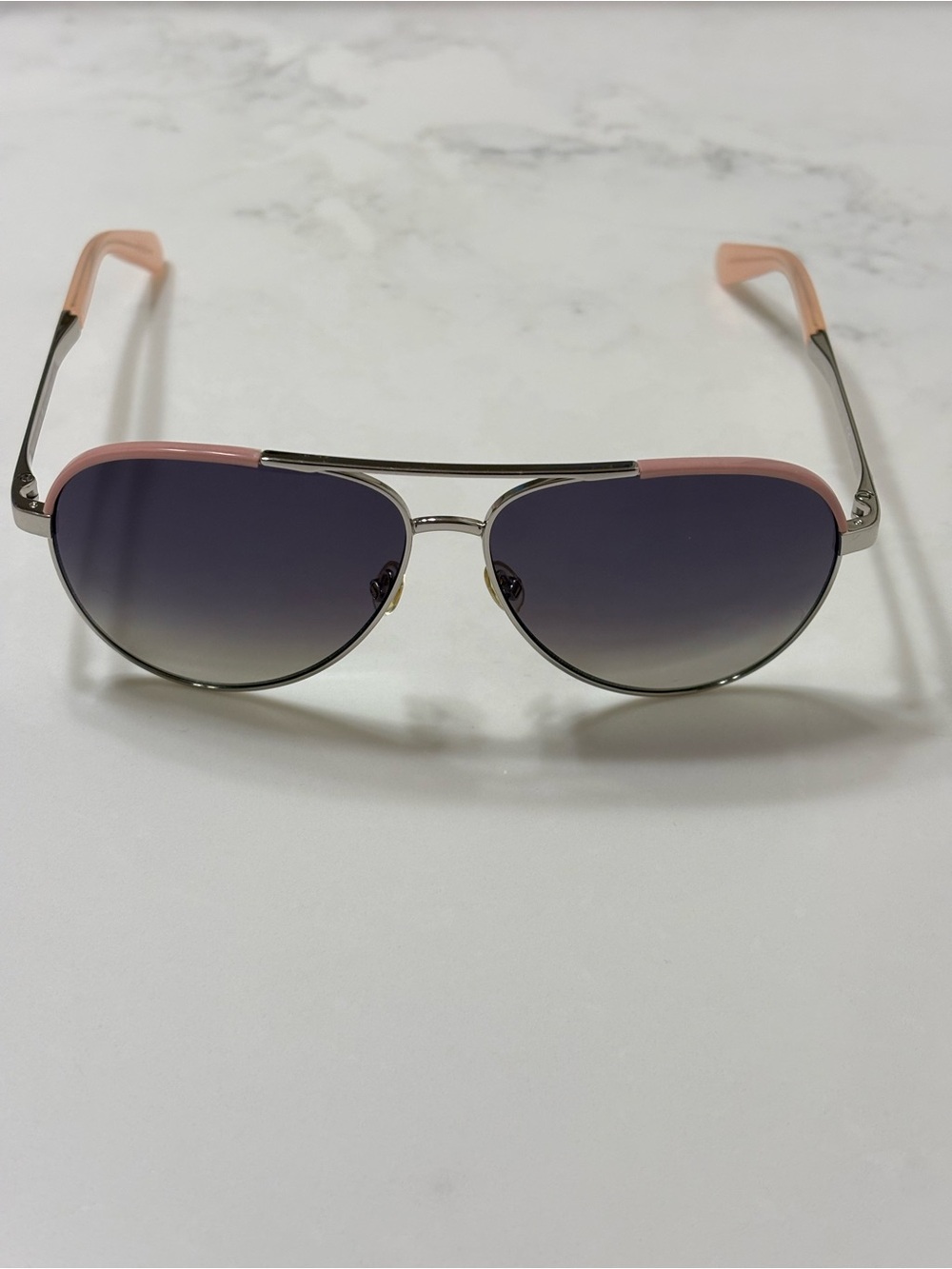 Kate Spade Pink Aviator Sunglasses w Metal Frame